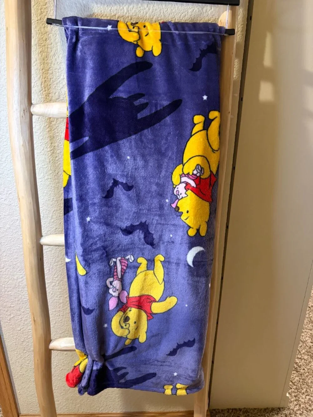 Disney Winnie the Pooh Halloween Plush Throw Blanket 50x70 NWT